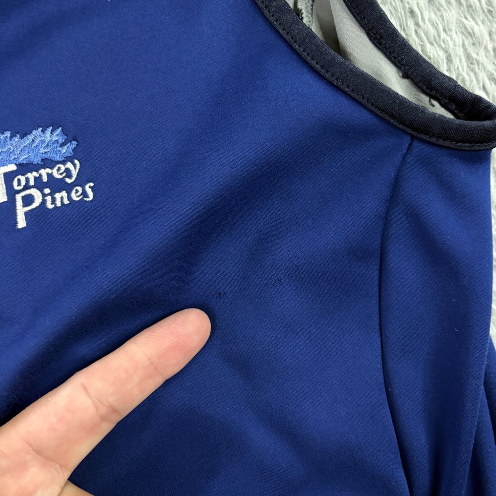 RLX Ralph Lauren Vest Mens Medium Full Zip Torrey Pines Golf Performance Blue - Picture 3 of 9